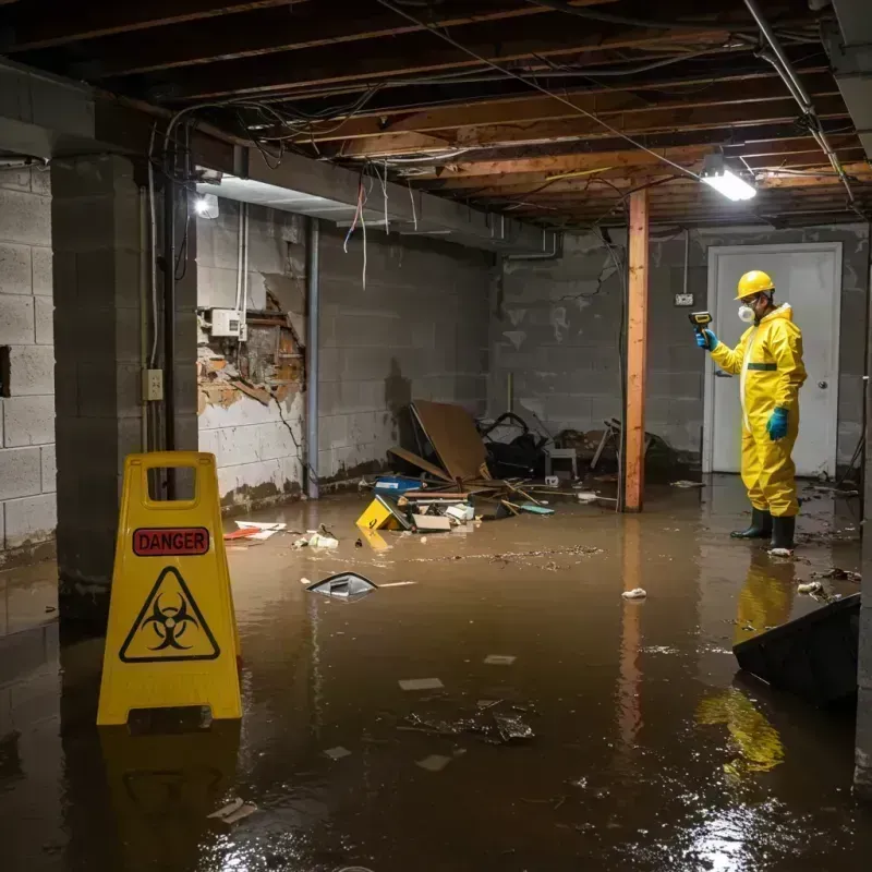 Flooded Basement Electrical Hazard in Livingston County, KY Property