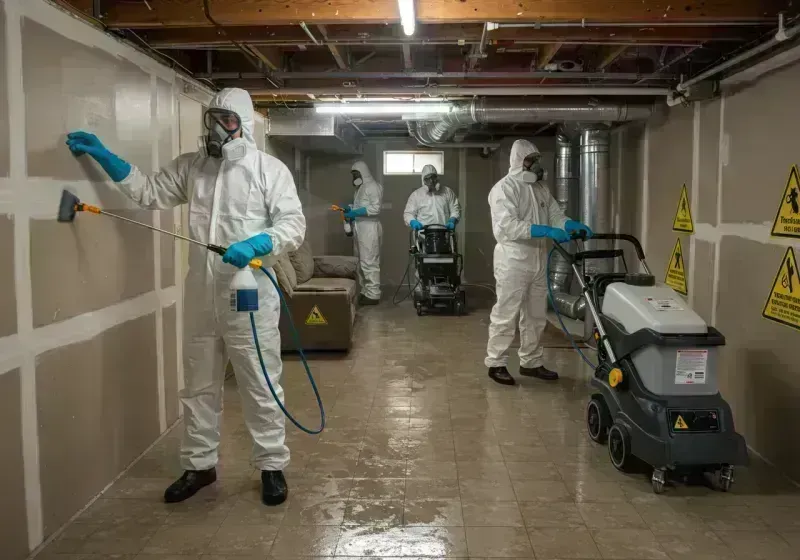 Basement Moisture Removal and Structural Drying process in Livingston County, KY